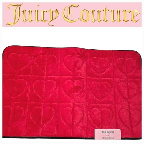 Juicy Couture Home Heart Embossed Memory Foam Bath Rug - Picture 1 of 6